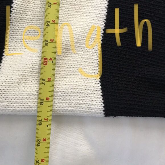 Trina Turk Cream Black Striped Cotton Oversized Knit Dolman Sweater NWOT - M - Picture 6 of 8